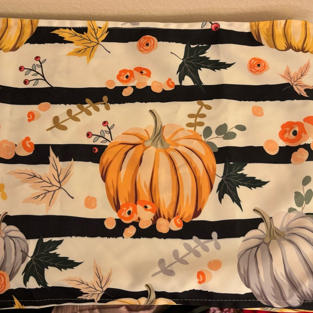 Fall Pumpkin Table Runner, 72” Length, 13.5” Width, Excellent Condition